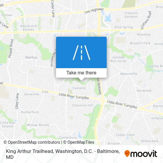 King Arthur Trailhead map