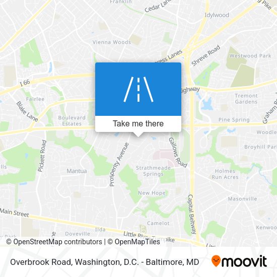 Overbrook Road map