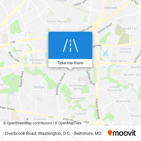 Overbrook Road map