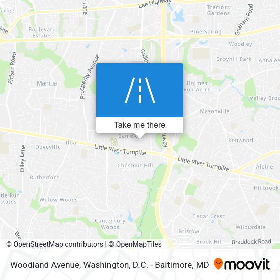 Mapa de Woodland Avenue
