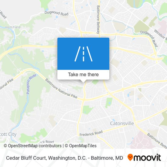 Mapa de Cedar Bluff Court