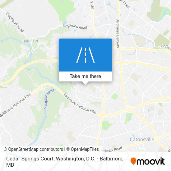 Cedar Springs Court map