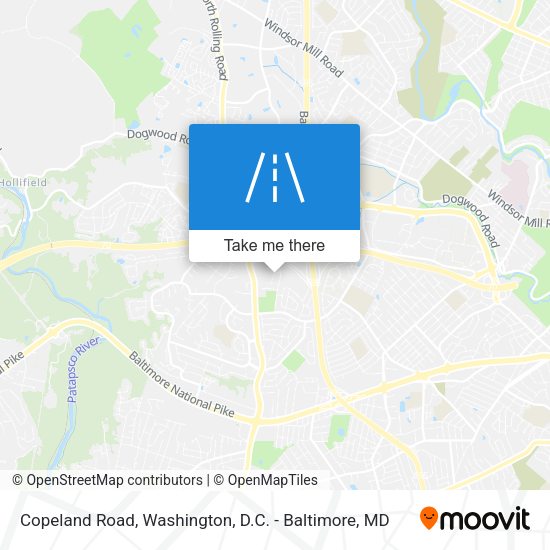 Copeland Road map