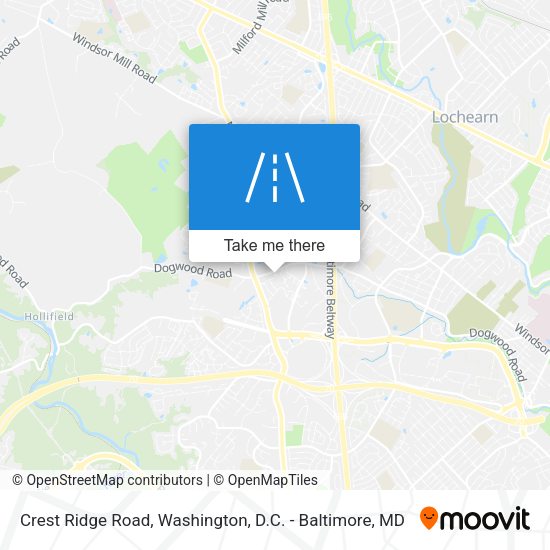 Mapa de Crest Ridge Road