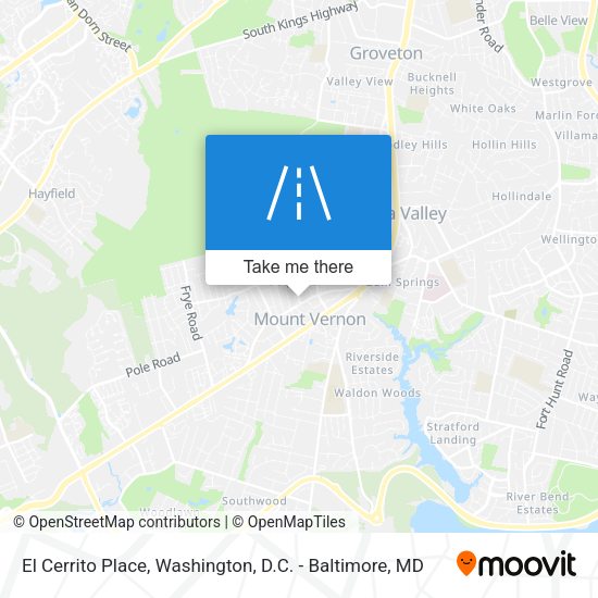 El Cerrito Place map