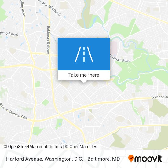 Harford Avenue map