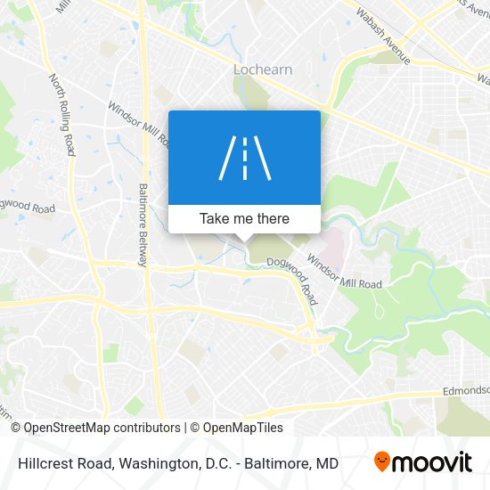 Hillcrest Road map
