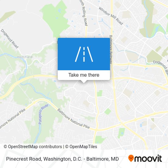 Pinecrest Road map