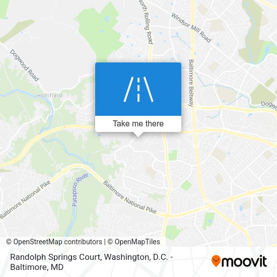 Randolph Springs Court map