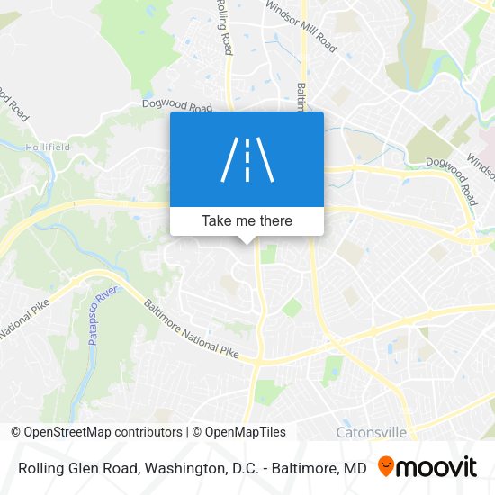 Rolling Glen Road map