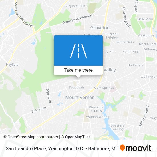 Mapa de San Leandro Place