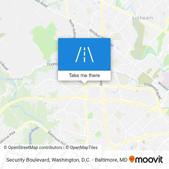 Security Boulevard map