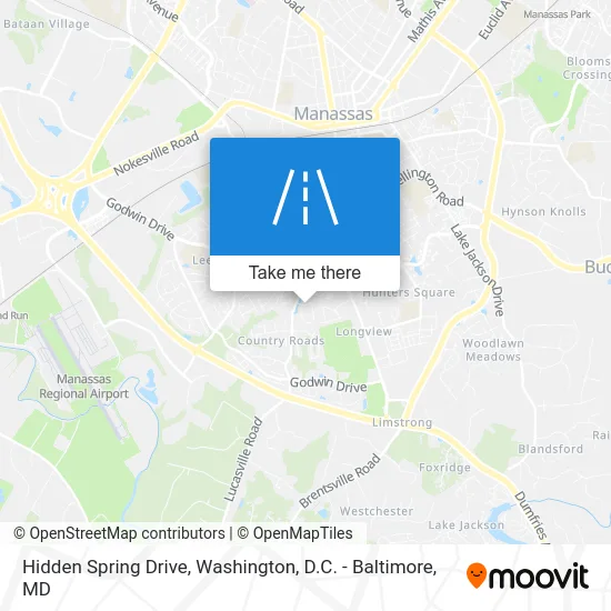 Hidden Spring Drive map