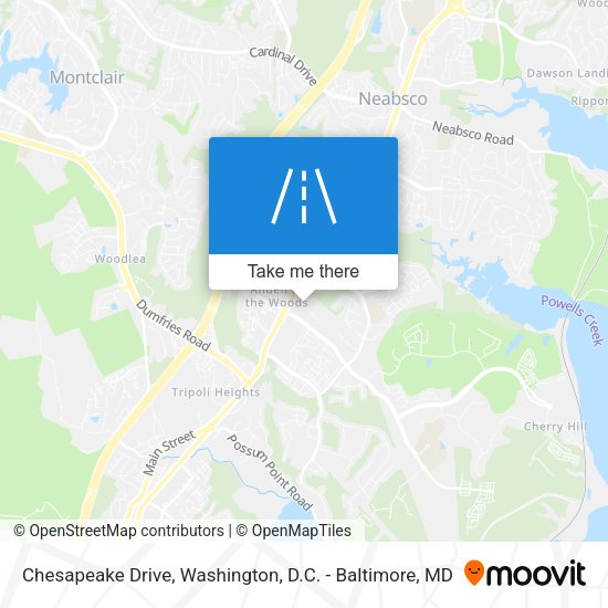 Mapa de Chesapeake Drive