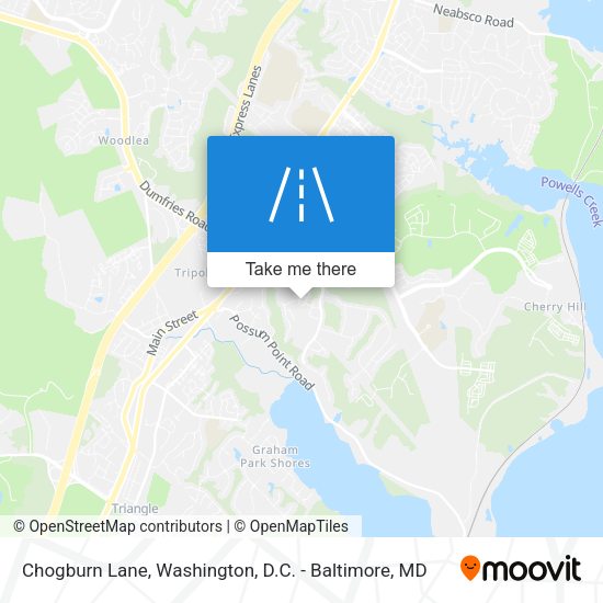 Mapa de Chogburn Lane