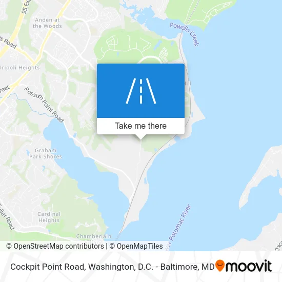 Cockpit Point Road map