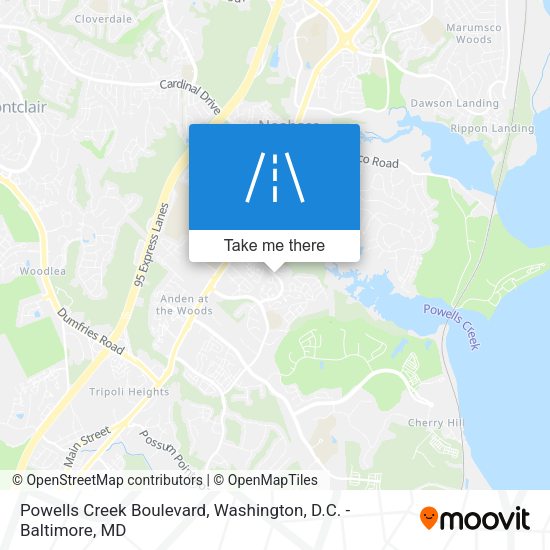 Powells Creek Boulevard map