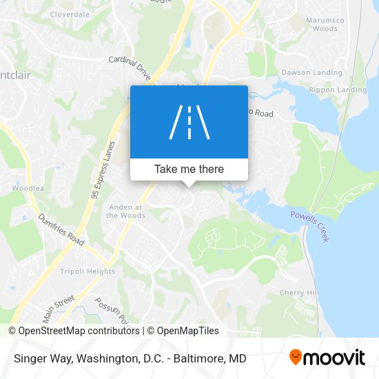 Singer Way map