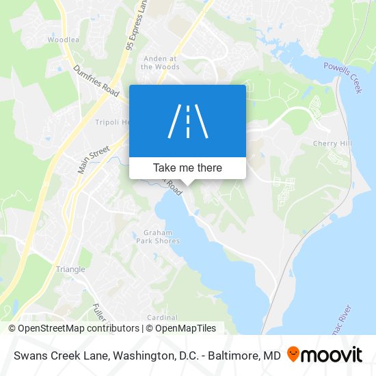 Swans Creek Lane map