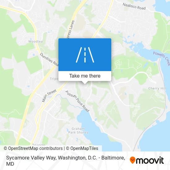 Sycamore Valley Way map
