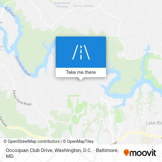 Occoquan Club Drive map