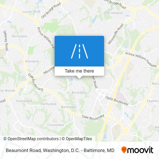Beaumont Road map