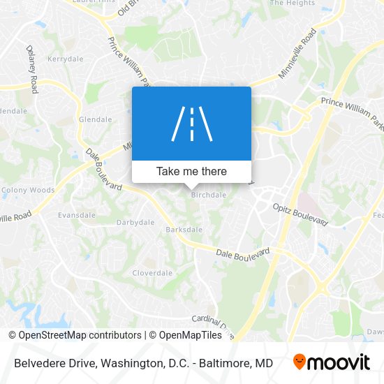 Mapa de Belvedere Drive