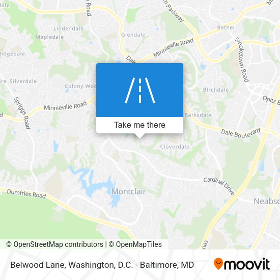 Belwood Lane map