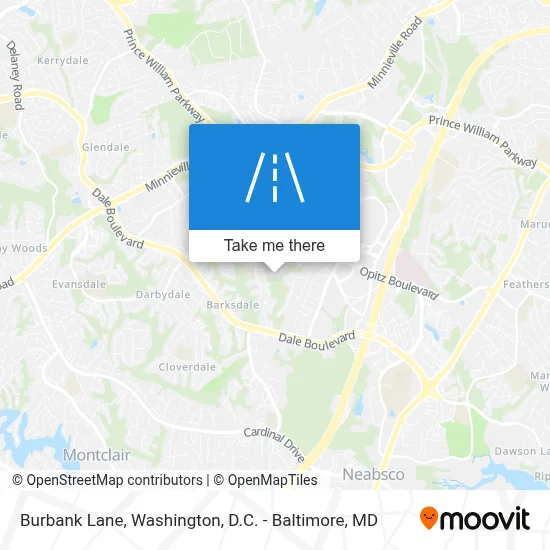 Burbank Lane map