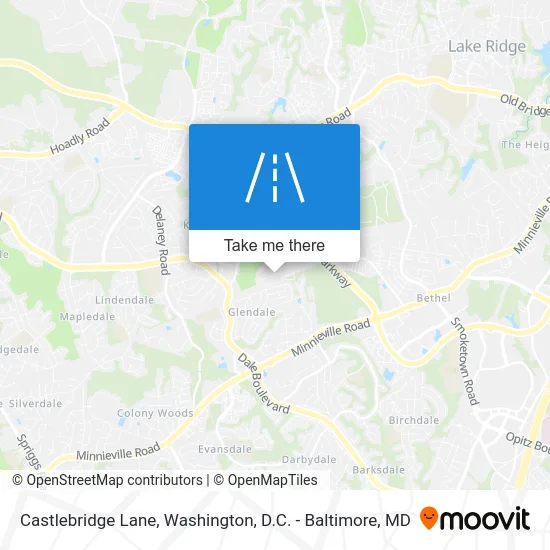 Castlebridge Lane map
