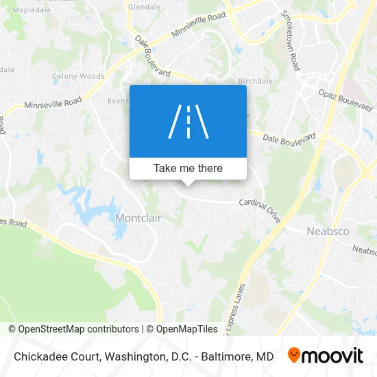 Chickadee Court map