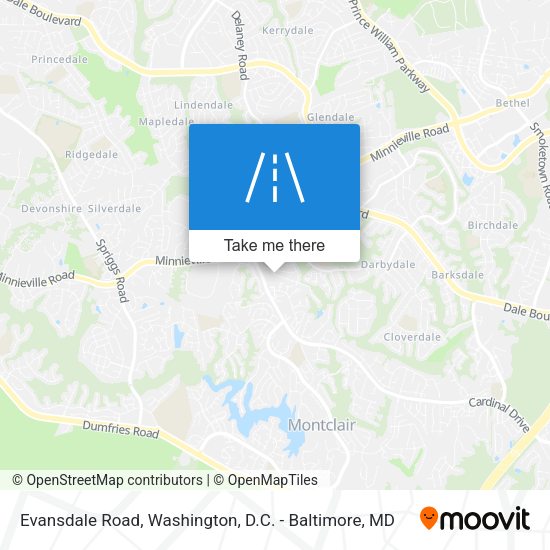 Evansdale Road map