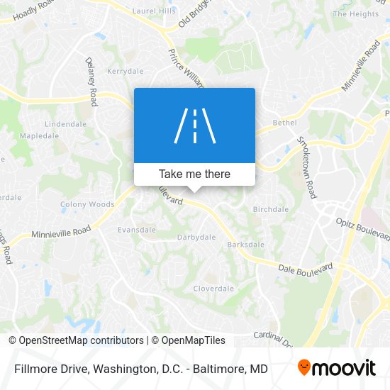 Fillmore Drive map