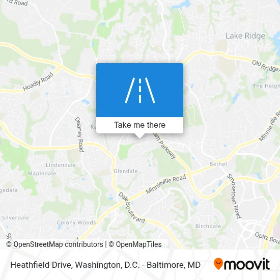 Heathfield Drive map