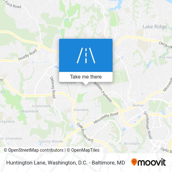 Huntington Lane map