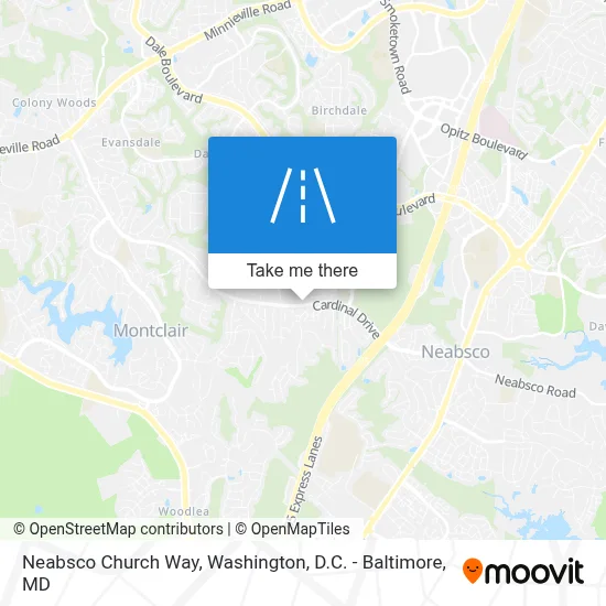 Neabsco Church Way map