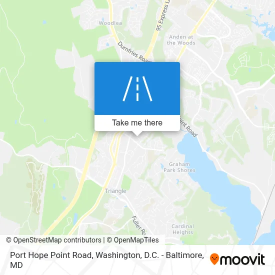 Port Hope Point Road map