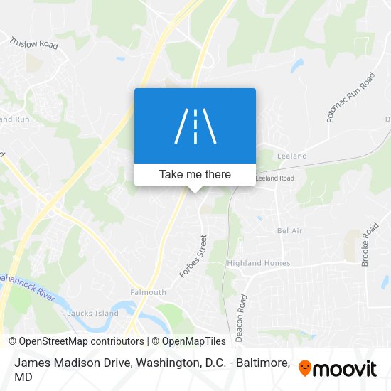 James Madison Drive map