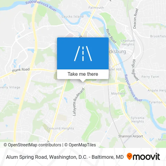 Alum Spring Road map