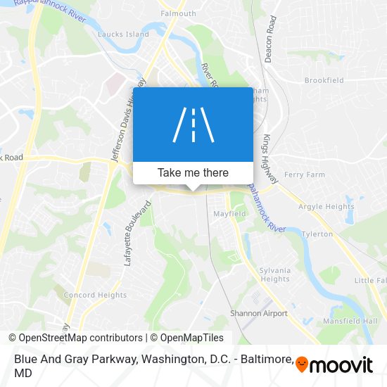 Mapa de Blue And Gray Parkway