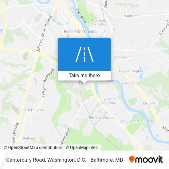 Canterbury Road map