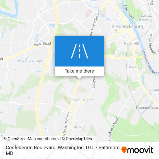 Mapa de Confederate Boulevard
