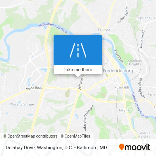 Delahay Drive map