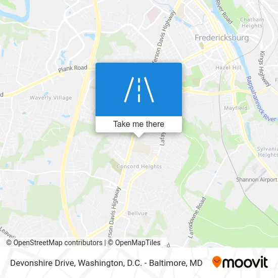 Devonshire Drive map