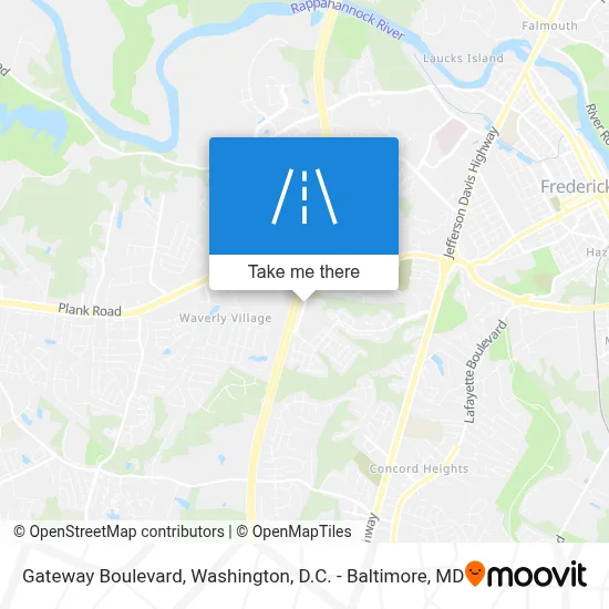 Gateway Boulevard map