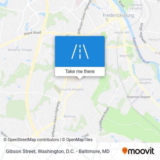 Gibson Street map
