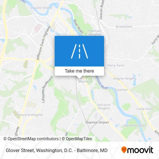 Glover Street map