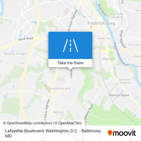 Mapa de Lafayette Boulevard