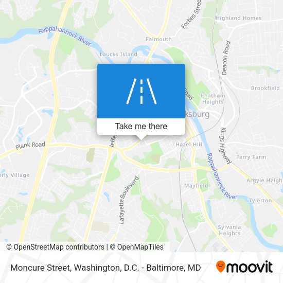 Moncure Street map