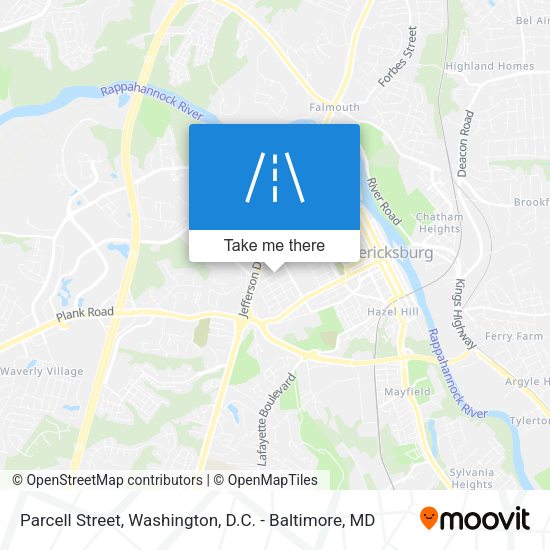 Parcell Street map